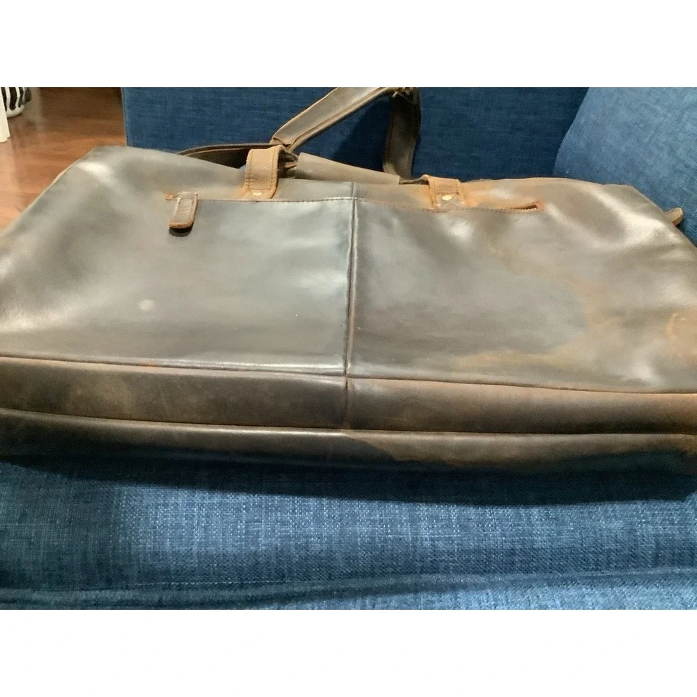 Vintage Genuine Leather Briefcase Men's  Laptop Messenger Bag